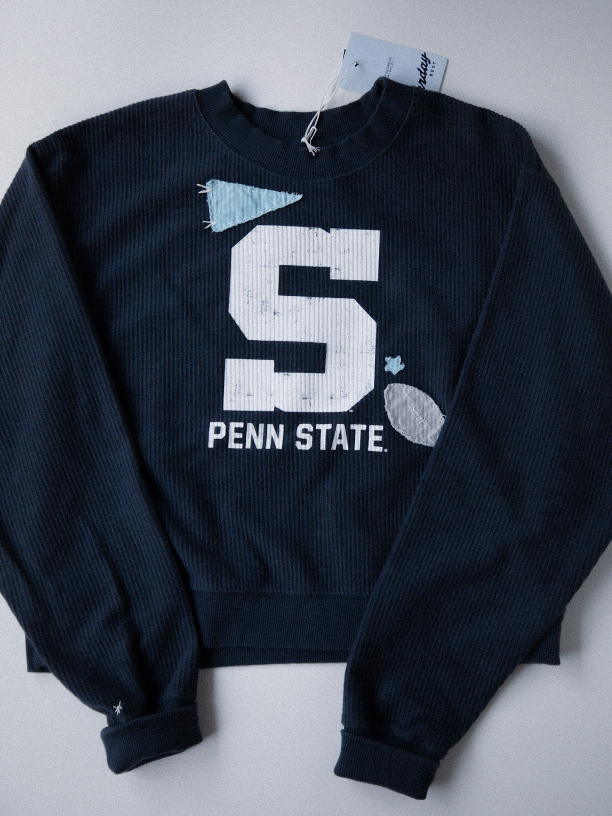 Pennant "S" Crop Crewneck